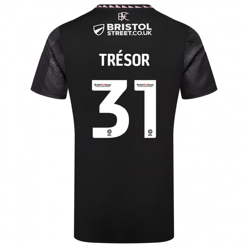 Danxen Kvinnor Mike Trésor #31 Svart Bortatröja Matchtröjor 2024/25 Tröjor T-Tröja