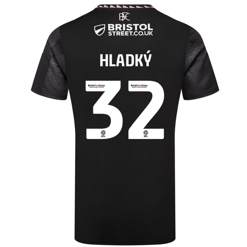 Danxen Kvinnor Vaclav Hladky #32 Svart Bortatröja Matchtröjor 2024/25 Tröjor T-Tröja