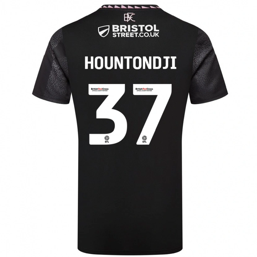 Danxen Kvinnor Andreas Hountondji #37 Svart Bortatröja Matchtröjor 2024/25 Tröjor T-Tröja