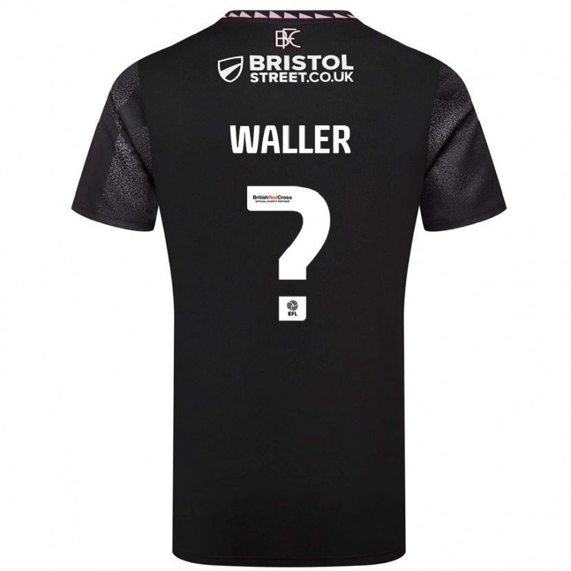 Danxen Kvinnor Sam Waller #0 Svart Bortatröja Matchtröjor 2024/25 Tröjor T-Tröja