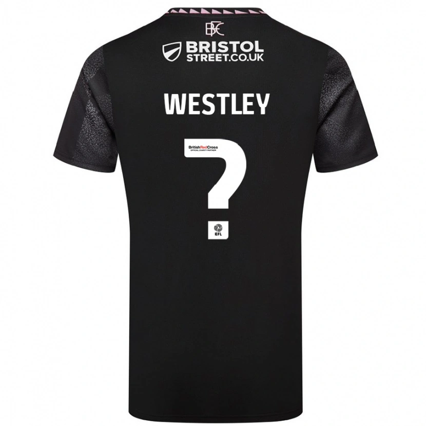 Danxen Kvinnor Joe Westley #0 Svart Bortatröja Matchtröjor 2024/25 Tröjor T-Tröja