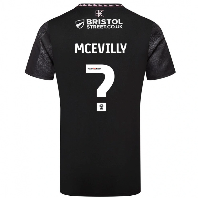 Danxen Kvinnor Jack Mcevilly #0 Svart Bortatröja Matchtröjor 2024/25 Tröjor T-Tröja