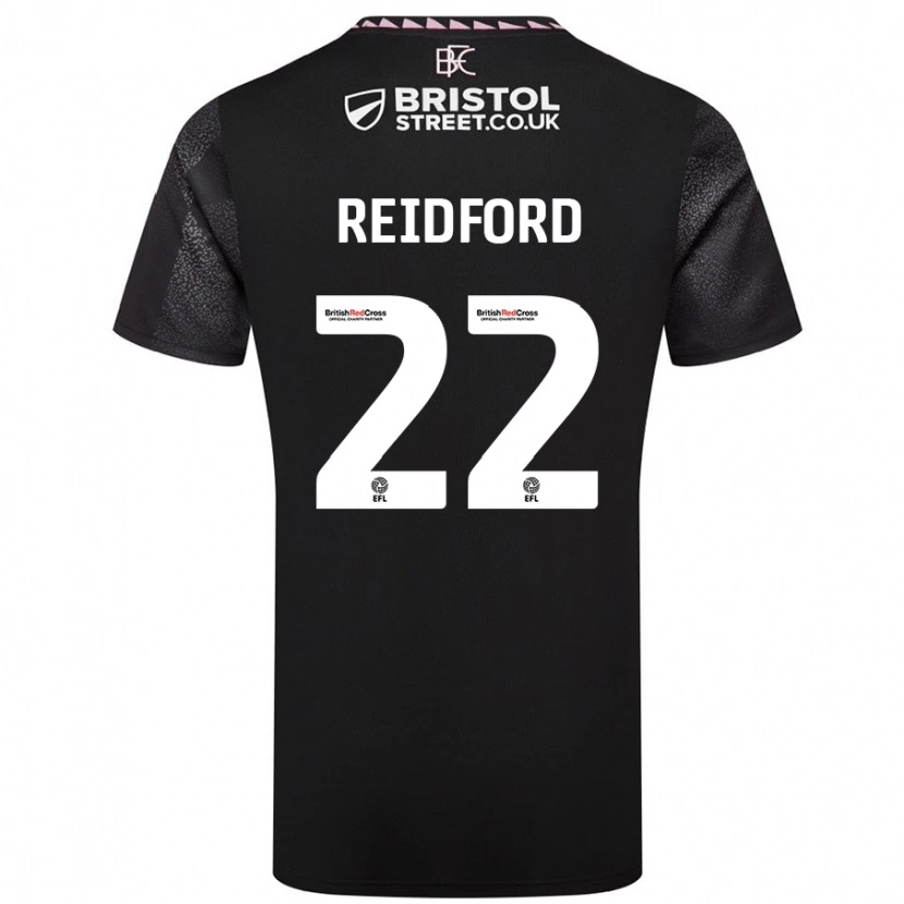 Danxen Kvinnor Isabella Reidford #22 Svart Bortatröja Matchtröjor 2024/25 Tröjor T-Tröja