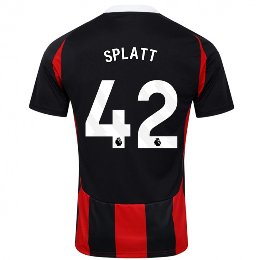 Danxen Kvinnor Delano Splatt #42 Svart Röd Bortatröja Matchtröjor 2024/25 Tröjor T-Tröja