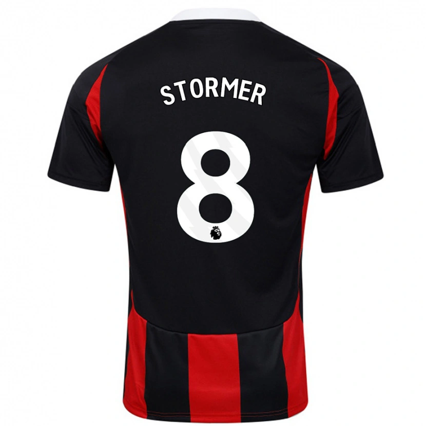 Danxen Kvinnor Becky Stormer #8 Svart Röd Bortatröja Matchtröjor 2024/25 Tröjor T-Tröja