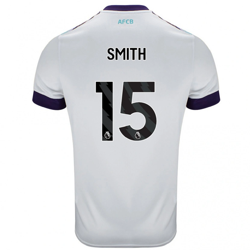 Danxen Kvinnor Adam Smith #15 Vit Grön Lila Bortatröja Matchtröjor 2024/25 Tröjor T-Tröja