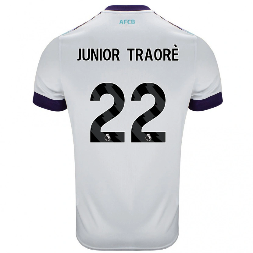 Danxen Kvinnor Hamed Junior Traorè #22 Vit Grön Lila Bortatröja Matchtröjor 2024/25 Tröjor T-Tröja