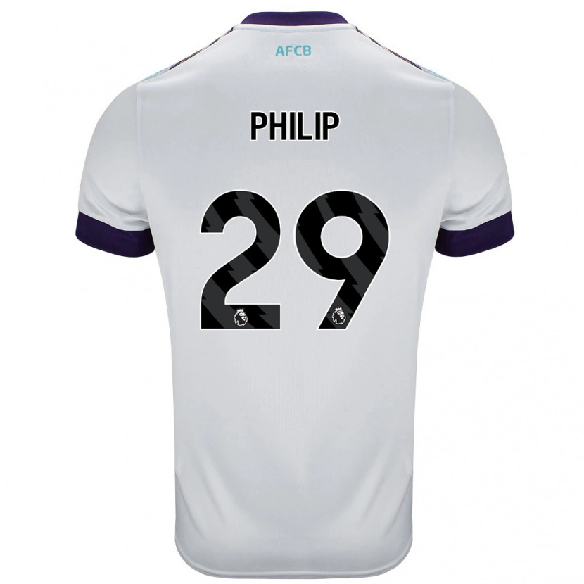Danxen Kvinnor Philip Billing #29 Vit Grön Lila Bortatröja Matchtröjor 2024/25 Tröjor T-Tröja