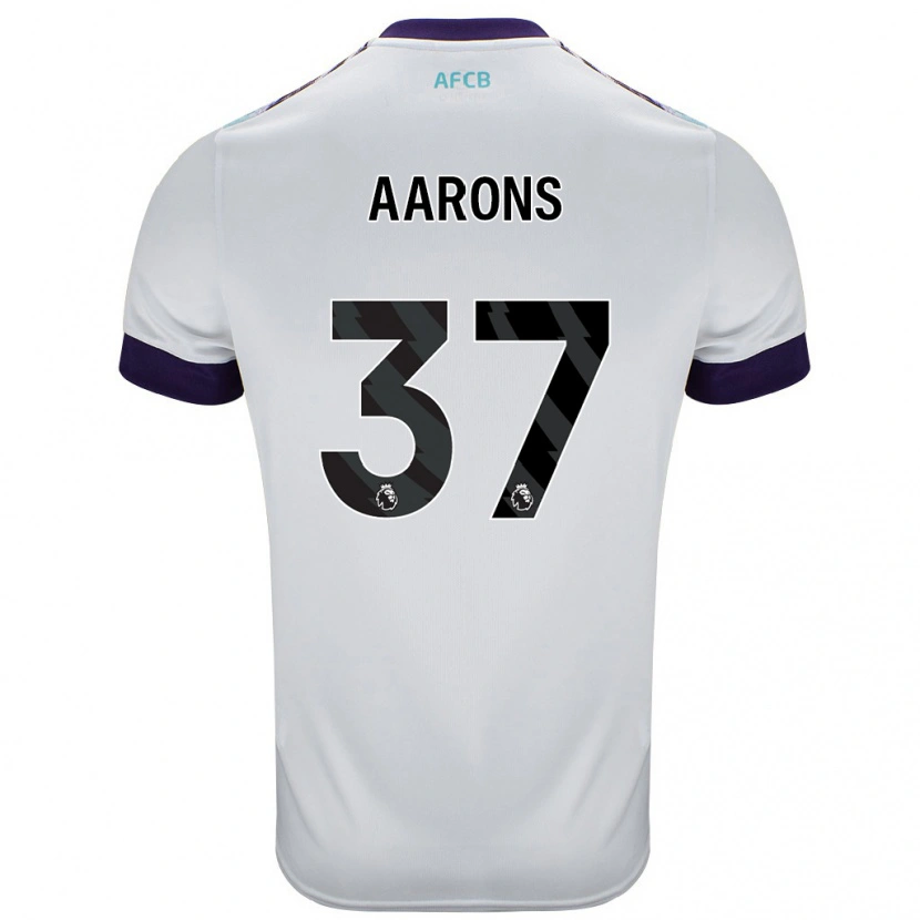 Danxen Kvinnor Max Aarons #37 Vit Grön Lila Bortatröja Matchtröjor 2024/25 Tröjor T-Tröja