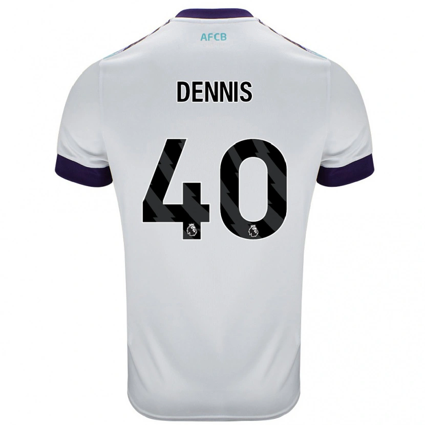 Danxen Kvinnor Will Dennis #40 Vit Grön Lila Bortatröja Matchtröjor 2024/25 Tröjor T-Tröja