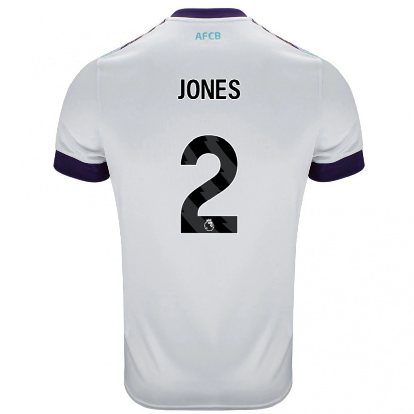 Danxen Kvinnor Abby Jones #2 Vit Grön Lila Bortatröja Matchtröjor 2024/25 Tröjor T-Tröja