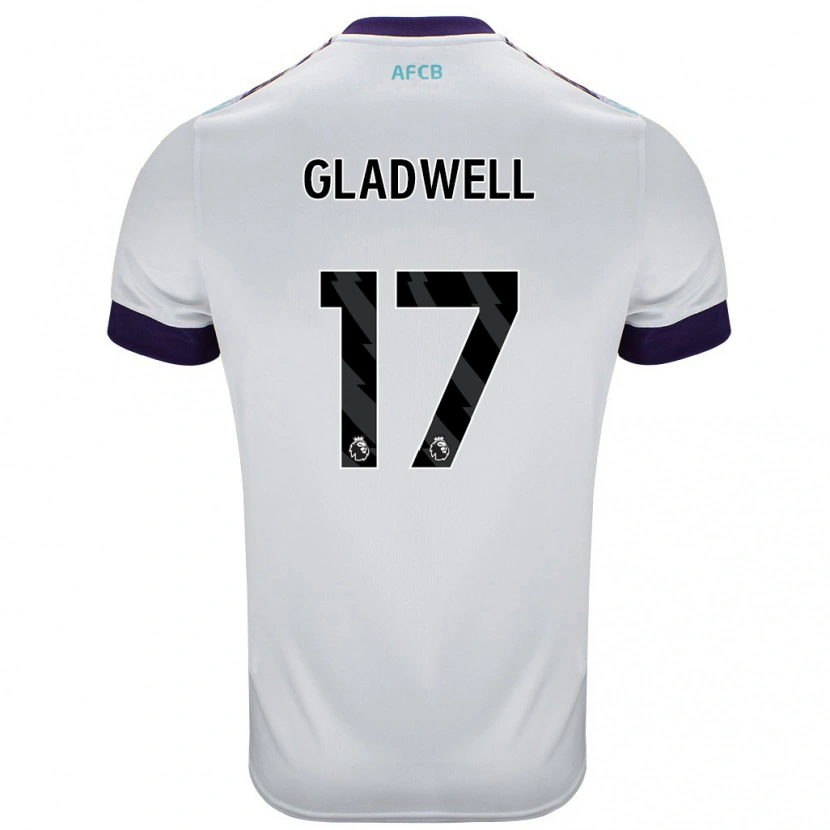 Danxen Kvinnor Molly Gladwell #17 Vit Grön Lila Bortatröja Matchtröjor 2024/25 Tröjor T-Tröja