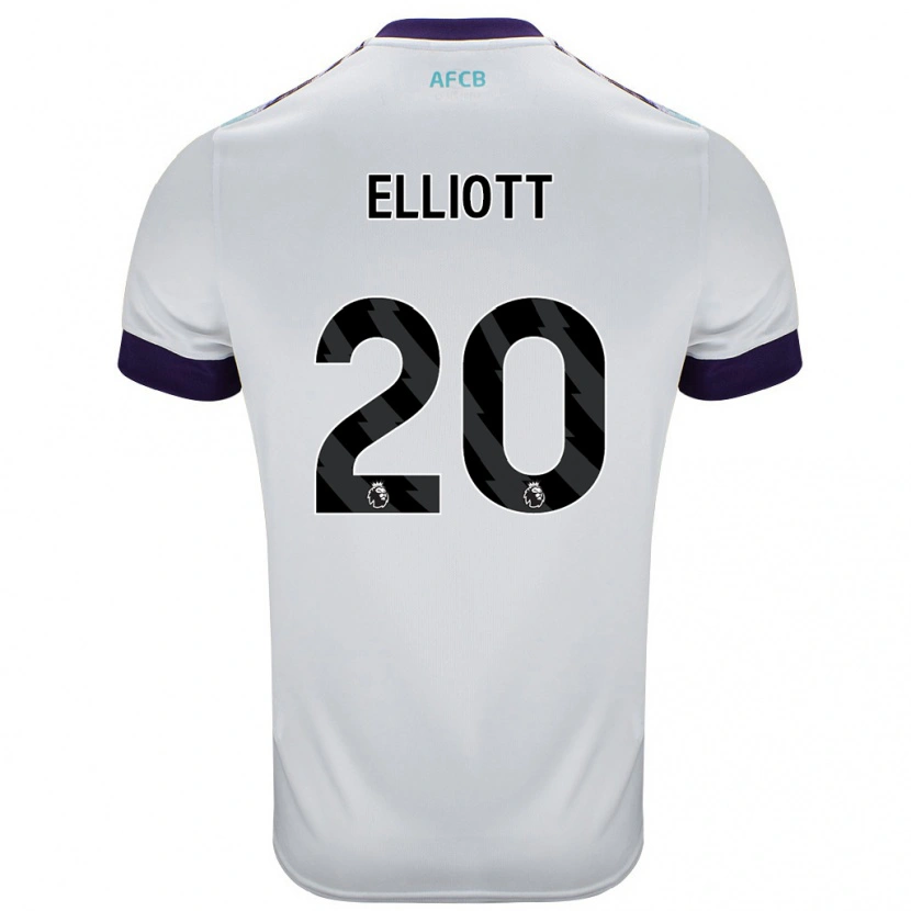 Danxen Kvinnor Kaitlyn Elliott #20 Vit Grön Lila Bortatröja Matchtröjor 2024/25 Tröjor T-Tröja