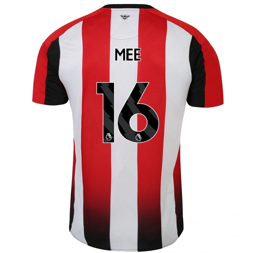 Danxen Barn Ben Mee #16 Röd Vit Hemmatröja Matchtröjor 2024/25 Tröjor T-Tröja