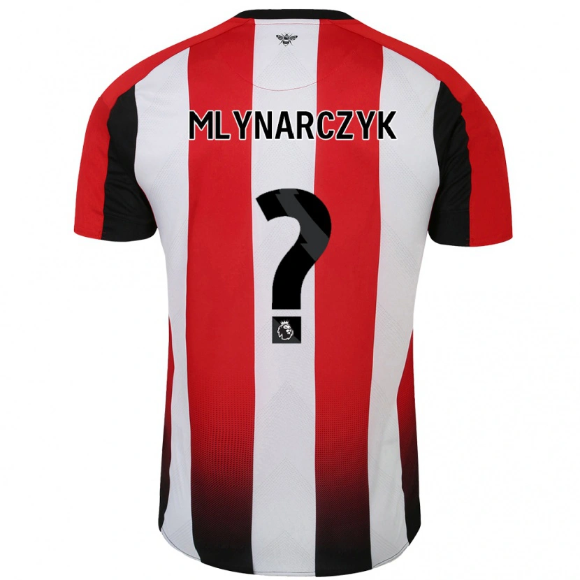 Danxen Barn Adam Mlynarczyk #0 Röd Vit Hemmatröja Matchtröjor 2024/25 Tröjor T-Tröja