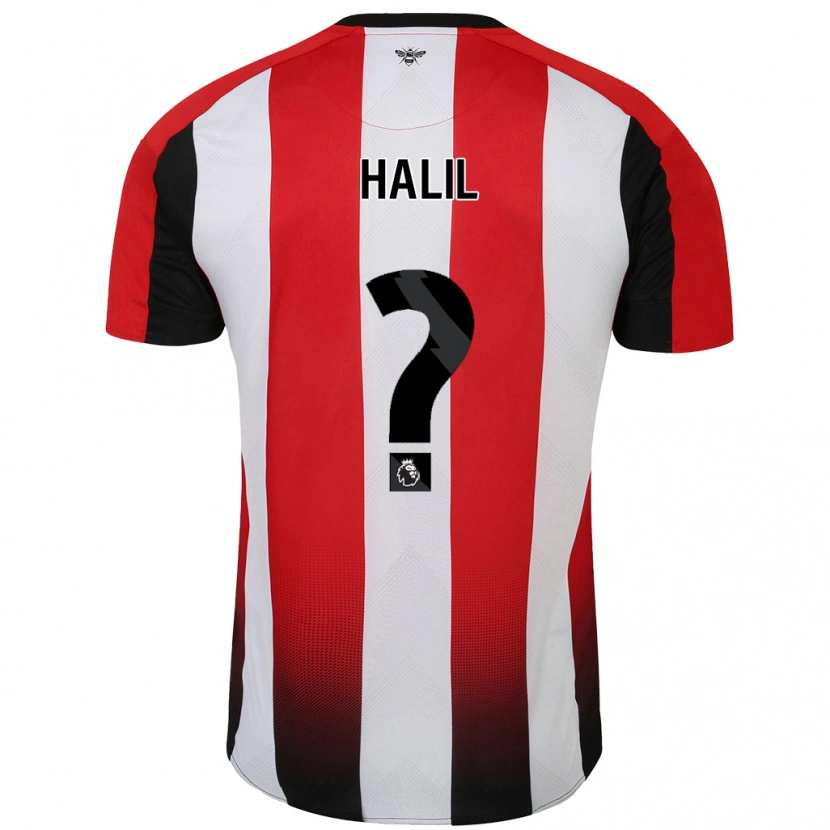 Danxen Barn Kaya Halil #0 Röd Vit Hemmatröja Matchtröjor 2024/25 Tröjor T-Tröja