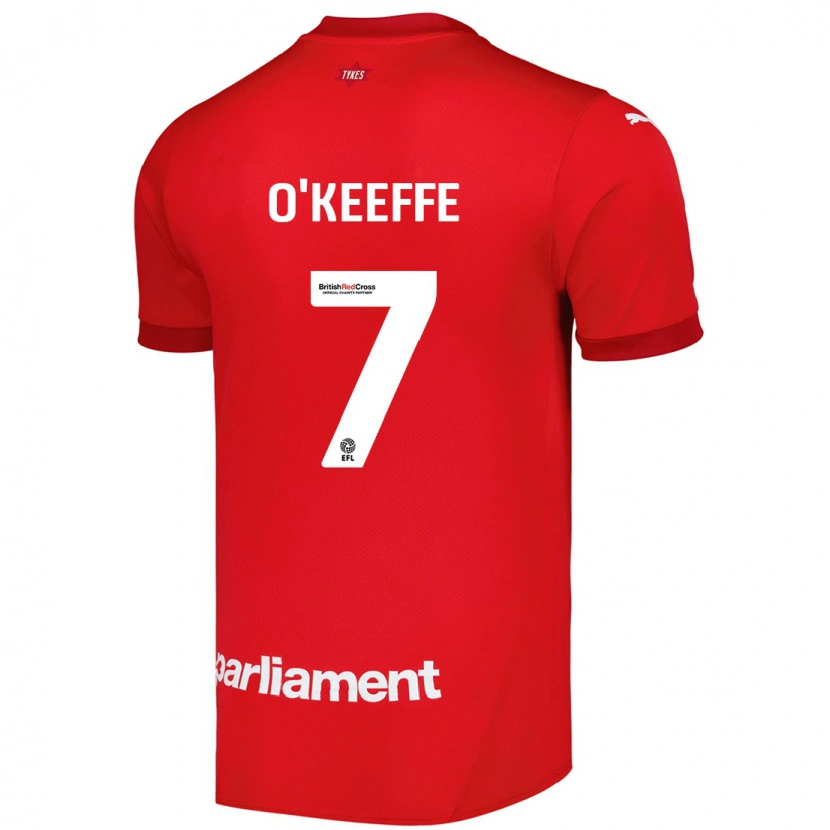 Danxen Barn Corey O'keeffe #7 Röd Hemmatröja Matchtröjor 2024/25 Tröjor T-Tröja