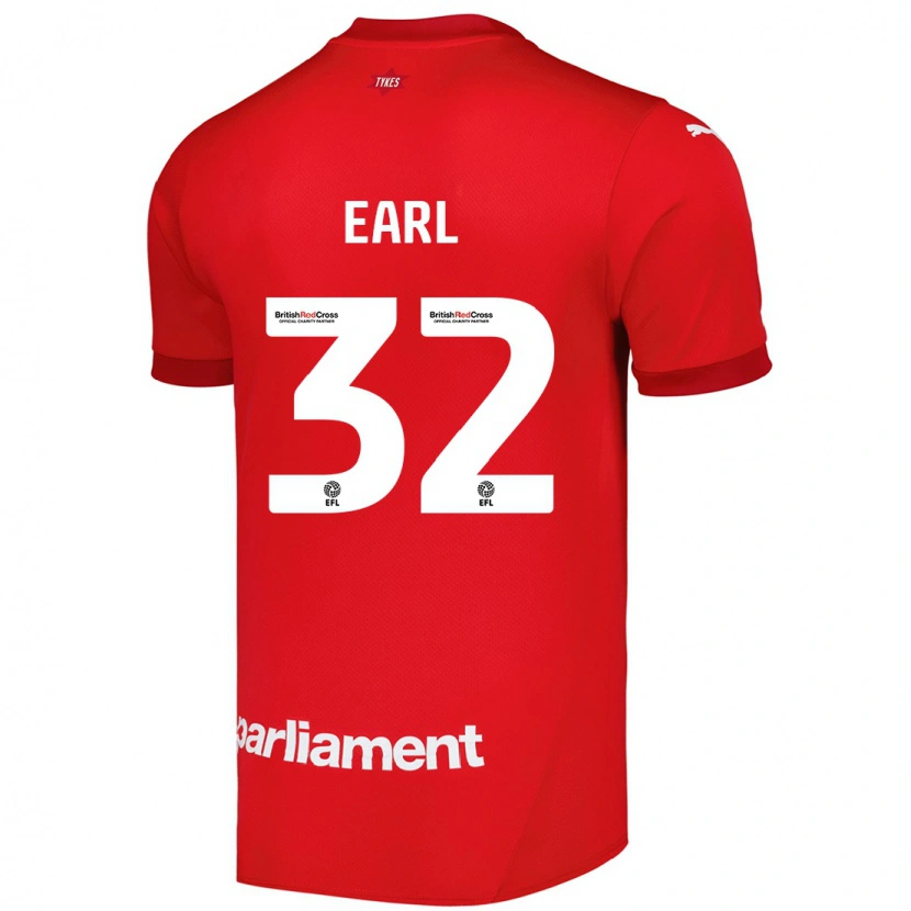Danxen Barn Josh Earl #32 Röd Hemmatröja Matchtröjor 2024/25 Tröjor T-Tröja