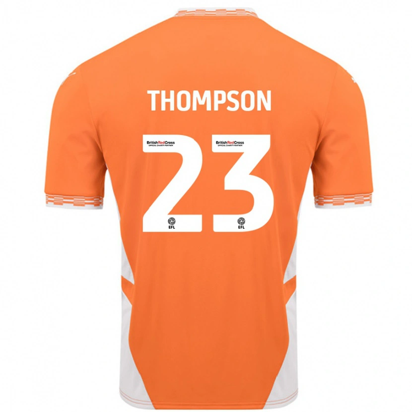 Danxen Barn Dominic Thompson #23 Orange Vit Hemmatröja Matchtröjor 2024/25 Tröjor T-Tröja