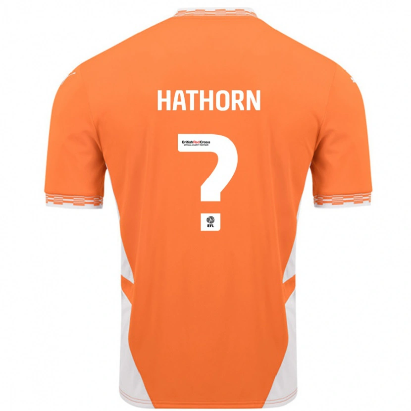 Danxen Barn Erin Hathorn #0 Orange Vit Hemmatröja Matchtröjor 2024/25 Tröjor T-Tröja