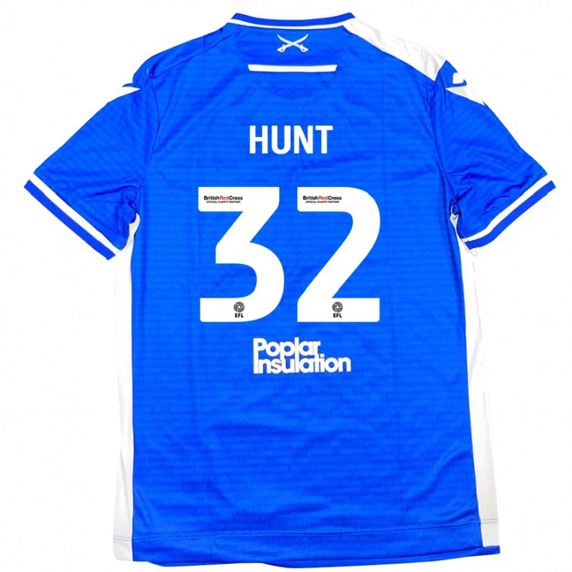 Danxen Barn Jack Hunt #32 Blå Vit Hemmatröja Matchtröjor 2024/25 Tröjor T-Tröja