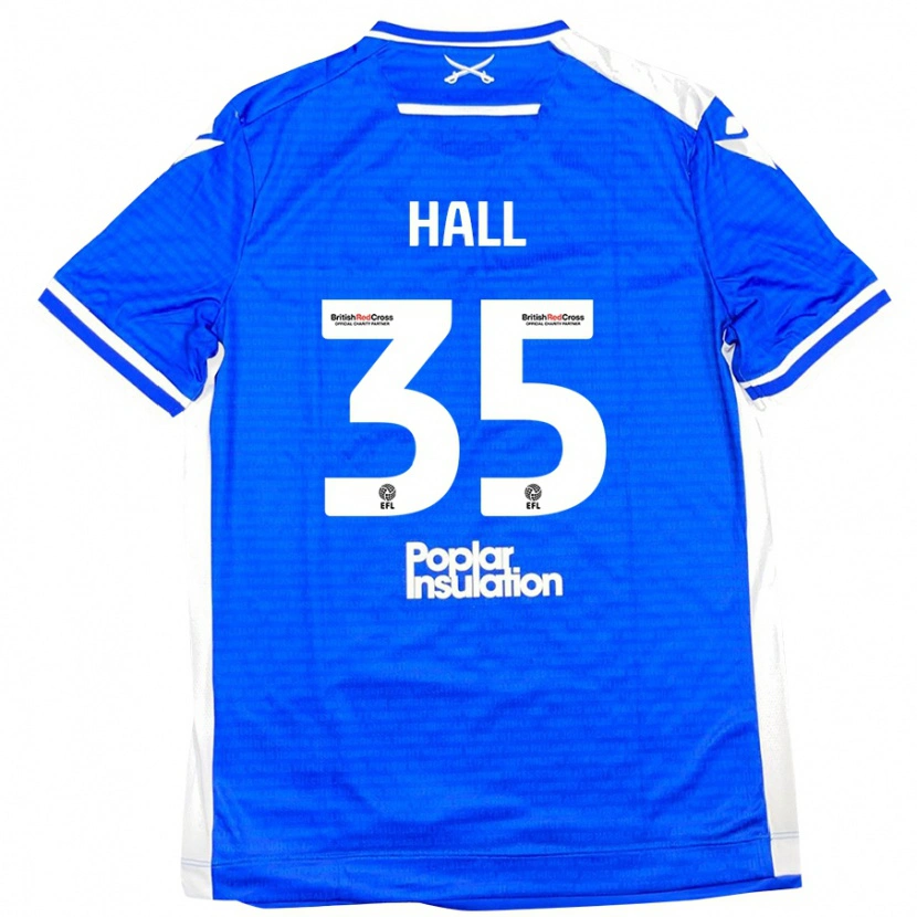 Danxen Barn Matt Hall #35 Blå Vit Hemmatröja Matchtröjor 2024/25 Tröjor T-Tröja