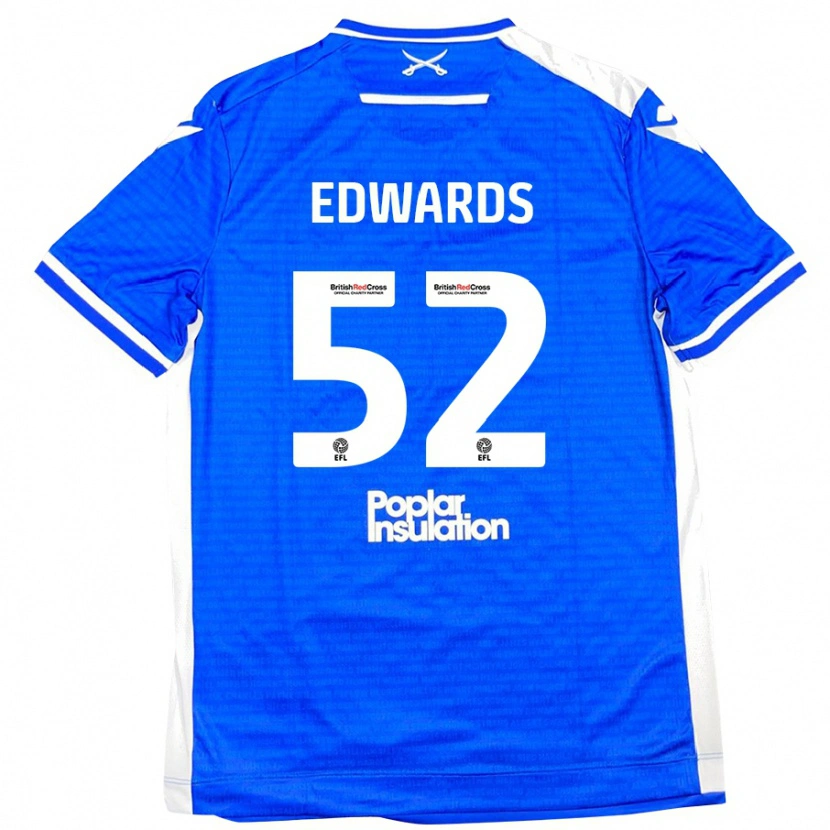 Danxen Barn Max Edwards #52 Blå Vit Hemmatröja Matchtröjor 2024/25 Tröjor T-Tröja