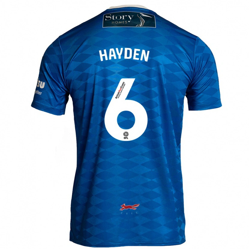 Danxen Barn Aaron Hayden #6 Blå Hemmatröja Matchtröjor 2024/25 Tröjor T-Tröja