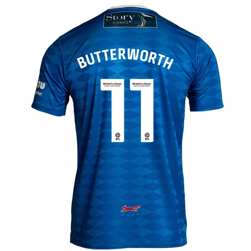 Danxen Barn Daniel Butterworth #11 Blå Hemmatröja Matchtröjor 2024/25 Tröjor T-Tröja