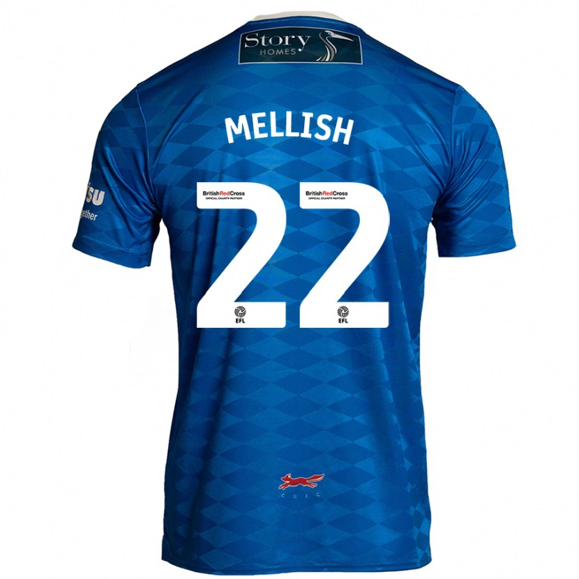 Danxen Barn Jon Mellish #22 Blå Hemmatröja Matchtröjor 2024/25 Tröjor T-Tröja