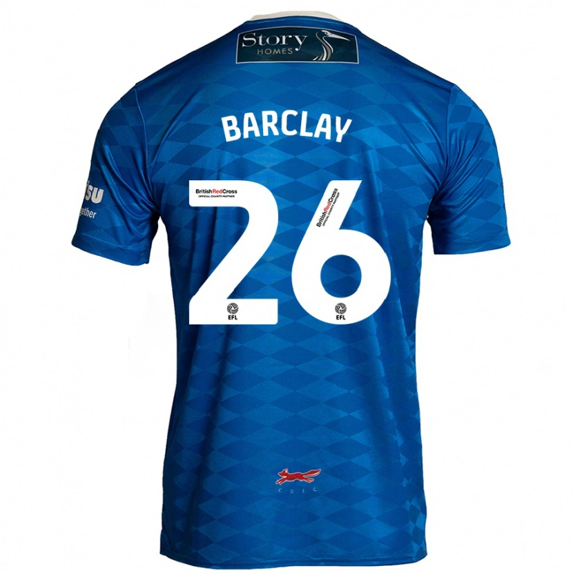 Danxen Barn Ben Barclay #26 Blå Hemmatröja Matchtröjor 2024/25 Tröjor T-Tröja