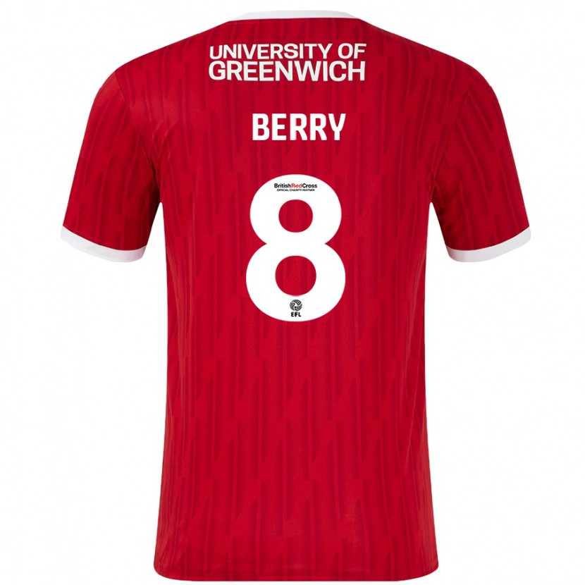 Danxen Barn Luke Berry #8 Röd Vit Hemmatröja Matchtröjor 2024/25 Tröjor T-Tröja