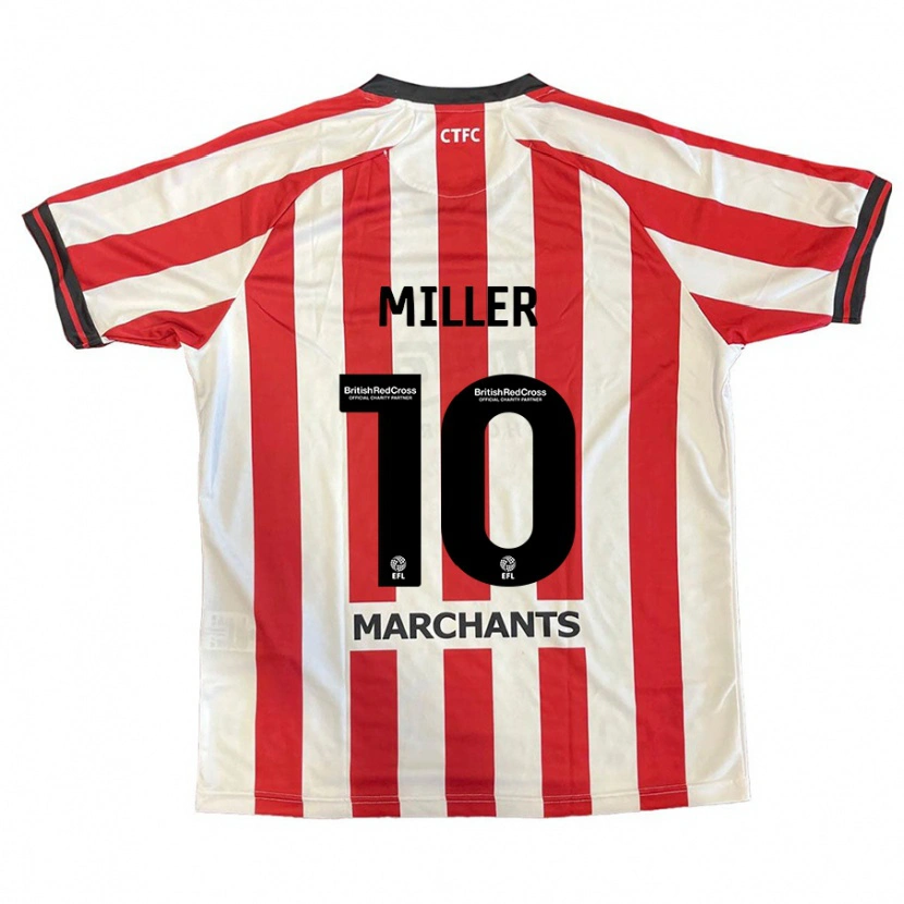 Danxen Barn George Miller #10 Röd Vit Hemmatröja Matchtröjor 2024/25 Tröjor T-Tröja