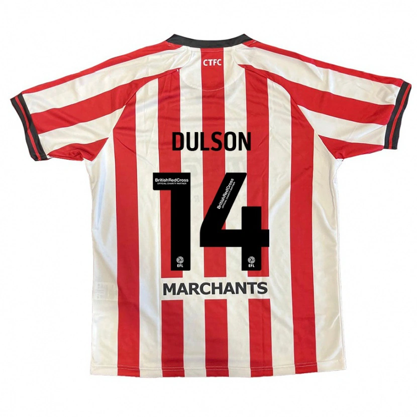 Danxen Barn Liam Dulson #14 Röd Vit Hemmatröja Matchtröjor 2024/25 Tröjor T-Tröja