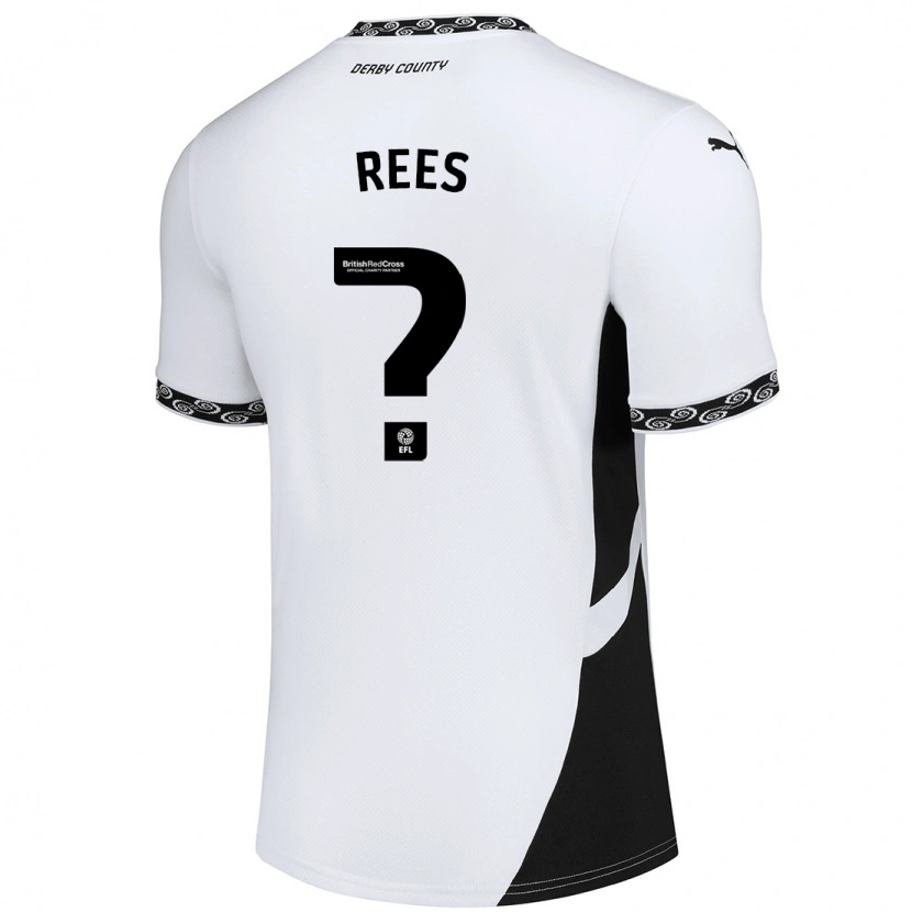 Danxen Barn Harvey Rees #0 Vit Svart Hemmatröja Matchtröjor 2024/25 Tröjor T-Tröja