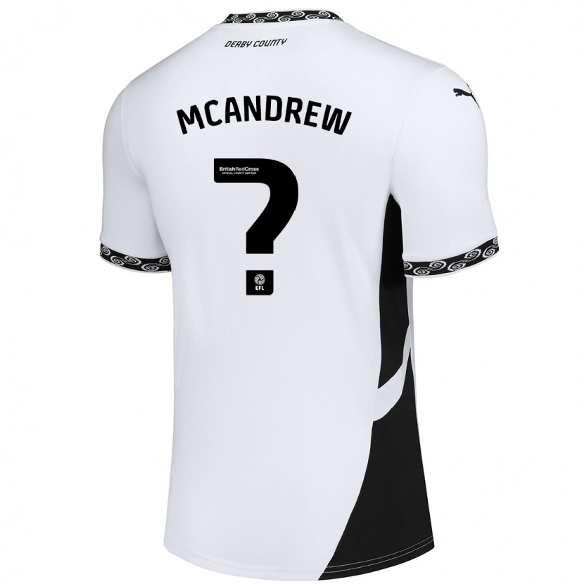 Danxen Barn Niall Mcandrew #0 Vit Svart Hemmatröja Matchtröjor 2024/25 Tröjor T-Tröja