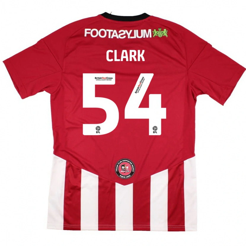 Danxen Barn Max Clark #54 Röd Vit Hemmatröja Matchtröjor 2024/25 Tröjor T-Tröja