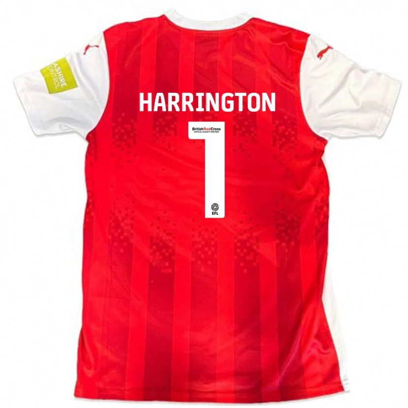 Danxen Barn David Harrington #1 Röd Vit Hemmatröja Matchtröjor 2024/25 Tröjor T-Tröja