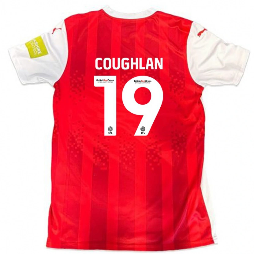 Danxen Barn Ronan Coughlan #19 Röd Vit Hemmatröja Matchtröjor 2024/25 Tröjor T-Tröja