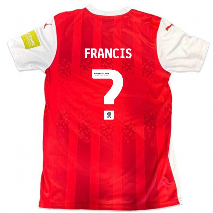 Danxen Barn Dannen Francis #0 Röd Vit Hemmatröja Matchtröjor 2024/25 Tröjor T-Tröja