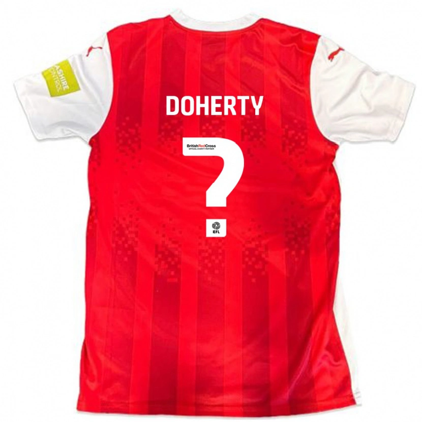 Danxen Barn Jack Doherty #0 Röd Vit Hemmatröja Matchtröjor 2024/25 Tröjor T-Tröja