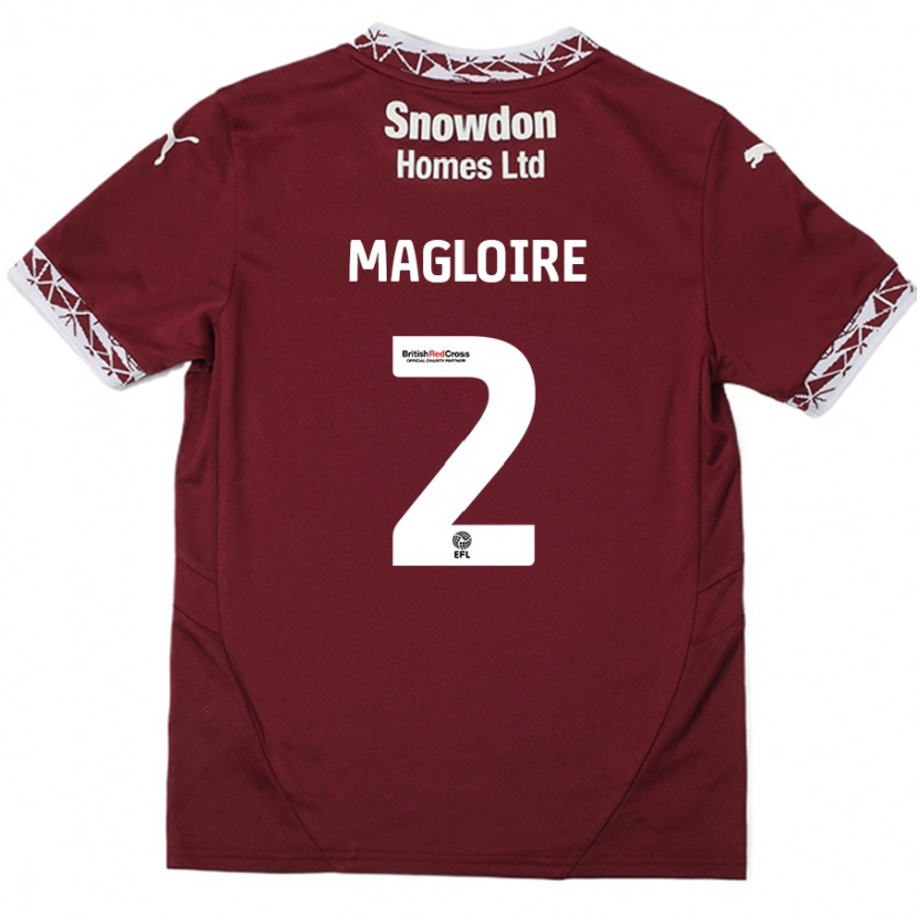 Danxen Barn Tyler Magloire #2 Bourgogne Hemmatröja Matchtröjor 2024/25 Tröjor T-Tröja