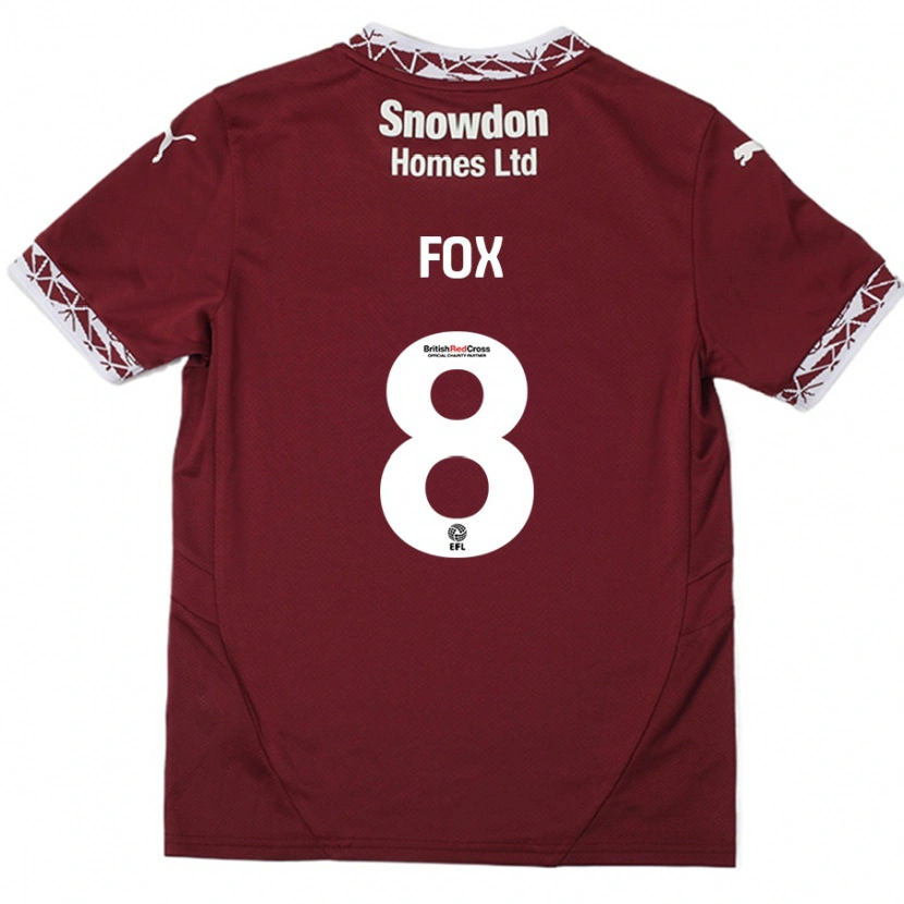 Danxen Barn Ben Fox #8 Bourgogne Hemmatröja Matchtröjor 2024/25 Tröjor T-Tröja