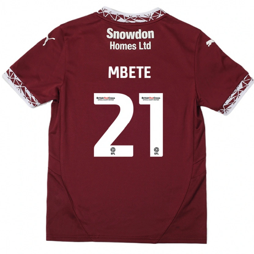 Danxen Barn Luke Mbete #21 Bourgogne Hemmatröja Matchtröjor 2024/25 Tröjor T-Tröja