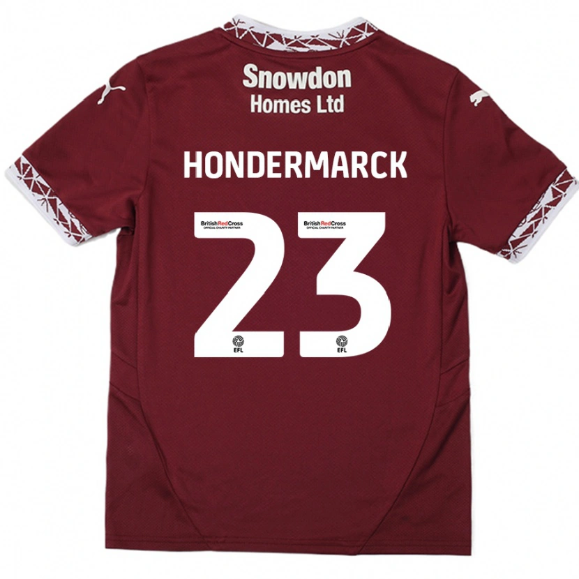 Danxen Barn William Hondermarck #23 Bourgogne Hemmatröja Matchtröjor 2024/25 Tröjor T-Tröja