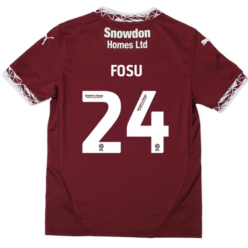 Danxen Barn Tariqe Fosu #24 Bourgogne Hemmatröja Matchtröjor 2024/25 Tröjor T-Tröja