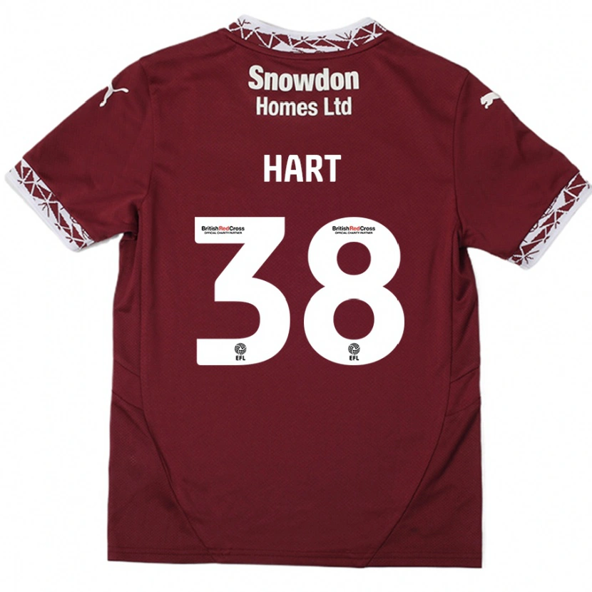Danxen Barn Jamari Hart #38 Bourgogne Hemmatröja Matchtröjor 2024/25 Tröjor T-Tröja