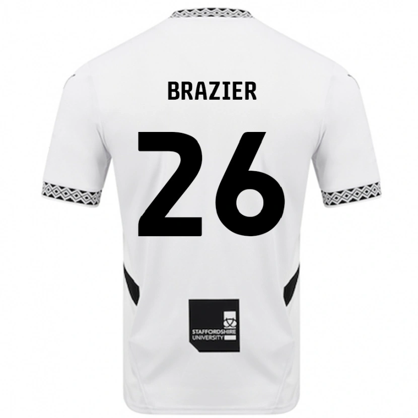 Danxen Barn Liam Brazier #26 Vit Hemmatröja Matchtröjor 2024/25 Tröjor T-Tröja
