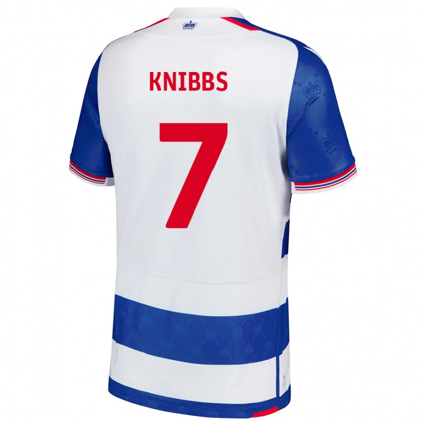 Danxen Barn Harvey Knibbs #7 Blå Vit Hemmatröja Matchtröjor 2024/25 Tröjor T-Tröja