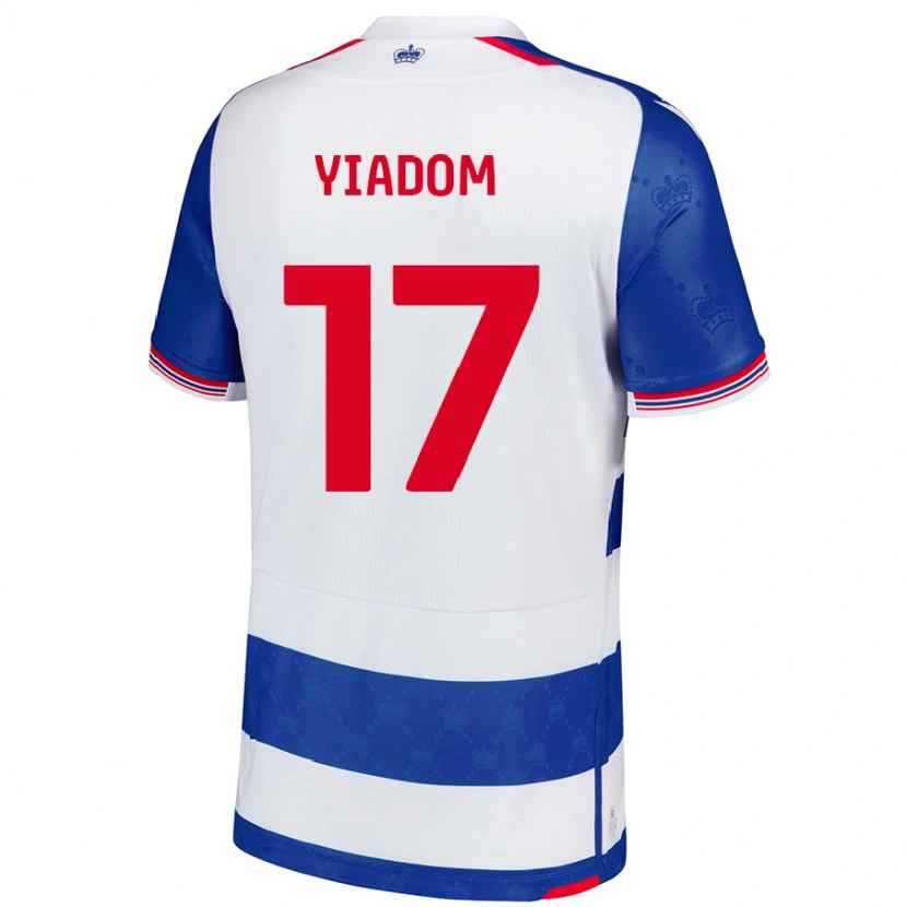 Danxen Barn Andy Yiadom #17 Blå Vit Hemmatröja Matchtröjor 2024/25 Tröjor T-Tröja